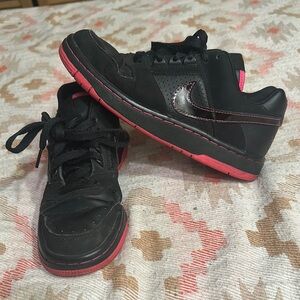 Nike Dunk Low Black and Pink Sneakers
